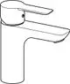 Einhebelmischer in Chromfinish von HANSA mit einem schlichten Design und einer schwenkbaren Auslaufoption für die Waschtischmontage.